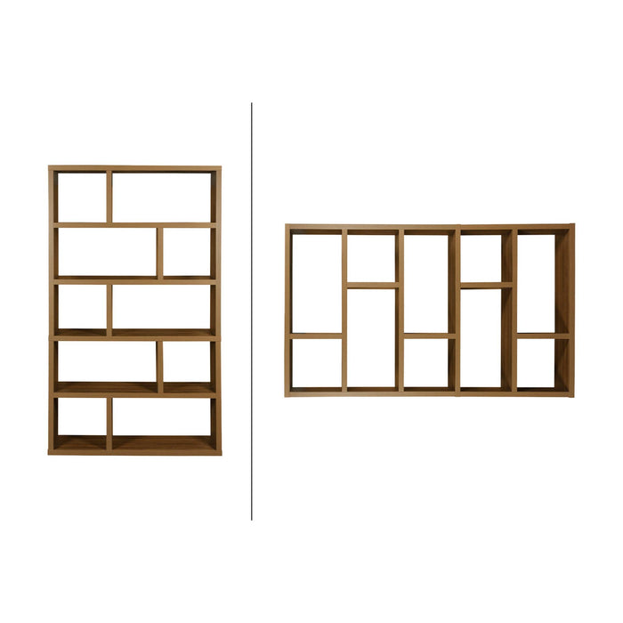 sweeek - Asymmetrische vakkenkast 2x5 met 10 vakken