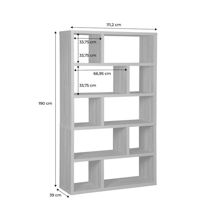 sweeek - Asymmetrische vakkenkast 2x5 met 10 vakken
