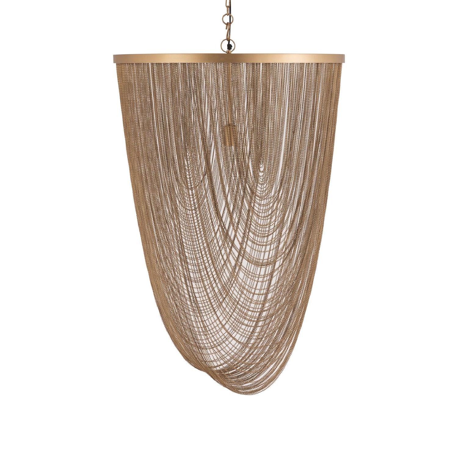 PTMD Hanglamp Nishan - 70x70x100 cm - Ijzer - Goud