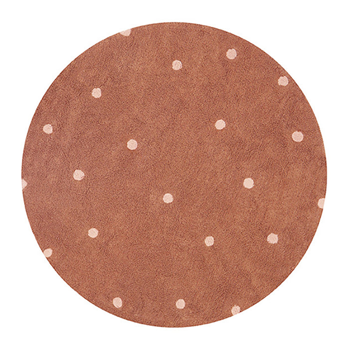 Lorena Canals Dot Vloerkleed Ø 140 cm - Kastanje