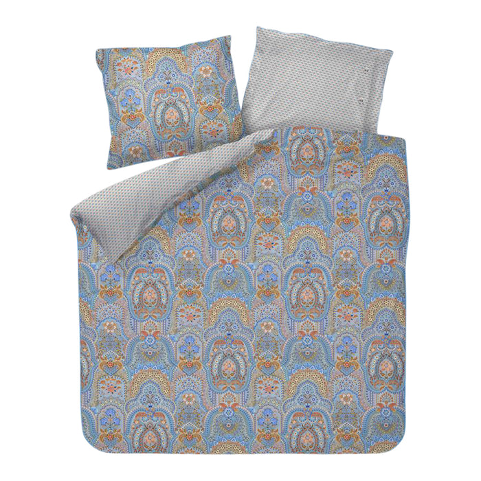 Pip Studio Jabali Flower Dekbedovertrek 200 x 200/220 cm - Blauw
