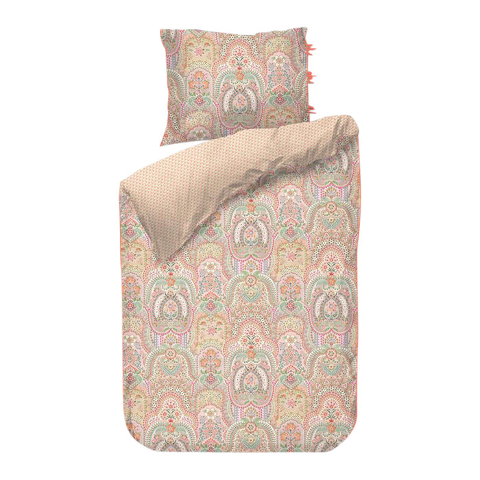 Pip Studio Jabali Flower Dekbedovertrek - 140 x 200/220 cm - Coral