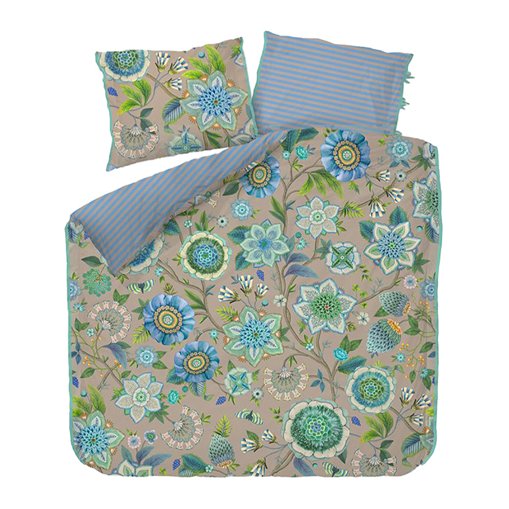 Pip Studio Viva La Vida Dekbedovertrek 200 x 200/220 cm - Blauw