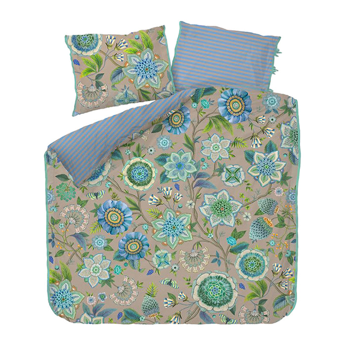Pip Studio Viva La Vida Dekbedovertrek 200 x 200/220 cm - Blauw