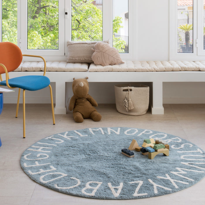 Lorena Canals ABC Vloerkleed Ø 150 cm - Vintage Blauw