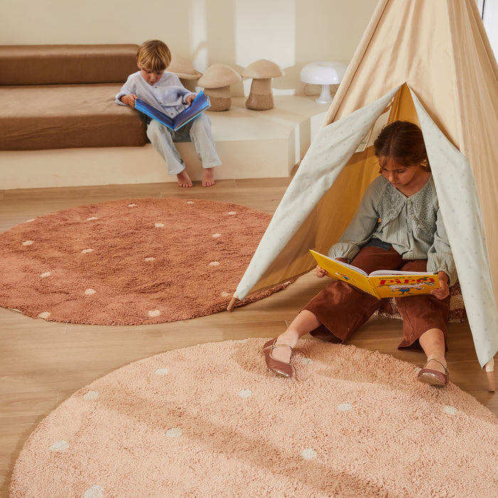 Lorena Canals Dot Vloerkleed Ø 140 cm - Roze