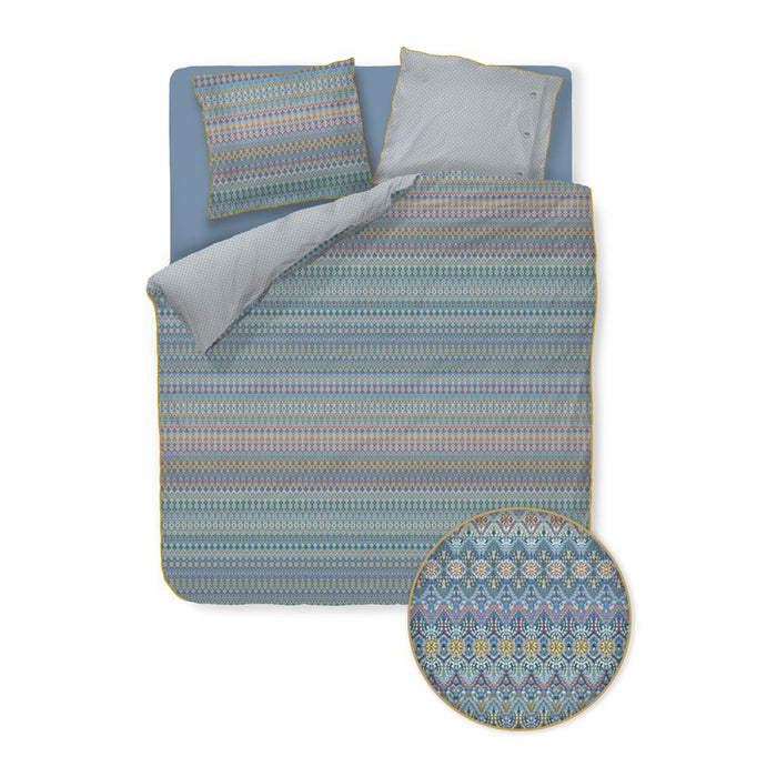Pip Studio Ashanti Dekbedovertrek 240 x 200/220 cm - Blauw