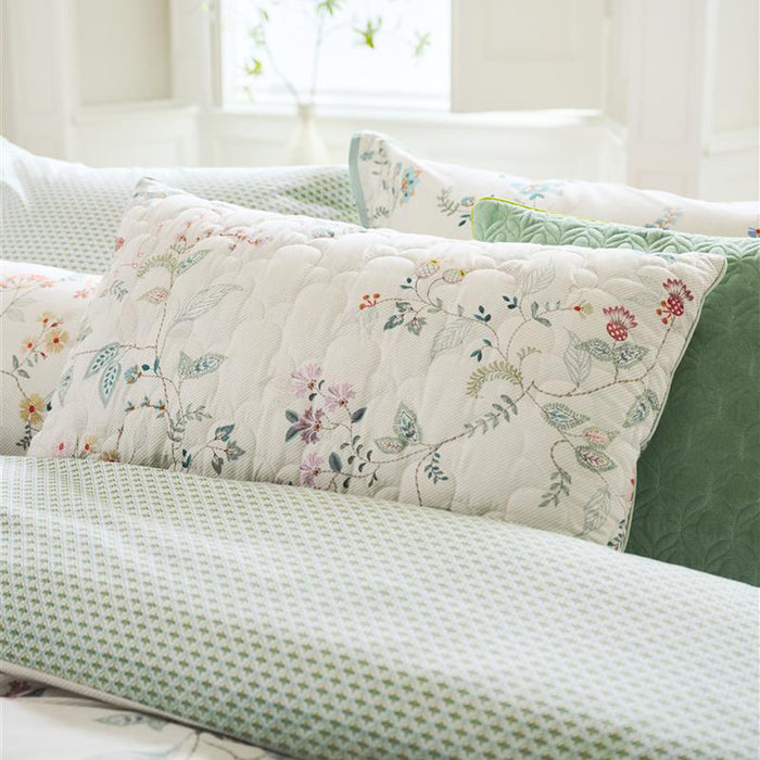 Pip Studio Kili Flower Quilted Sierkussen 45 x 70 cm - Wit