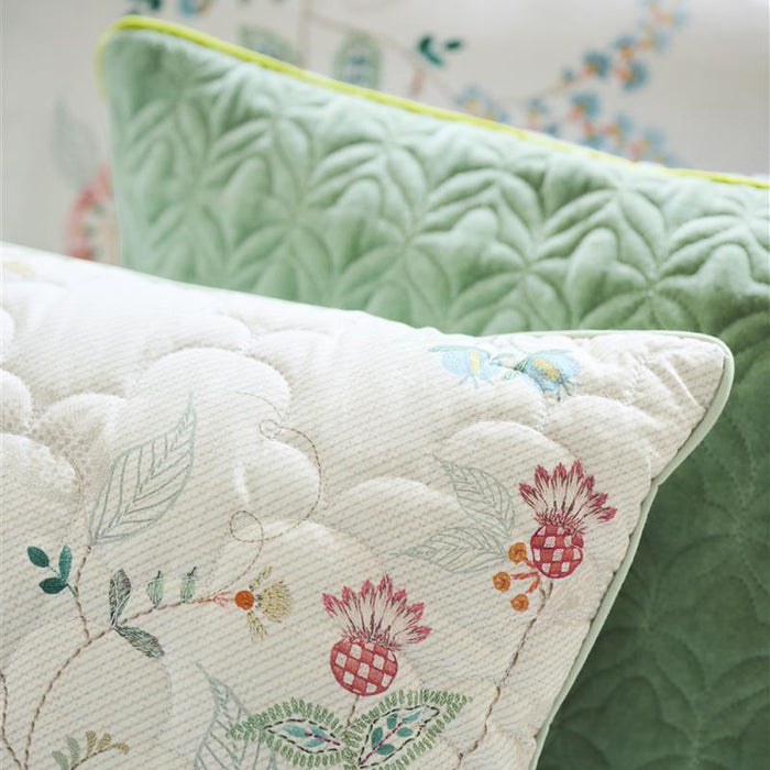Pip Studio Kili Flower Quilted Sierkussen 45 x 70 cm - Wit