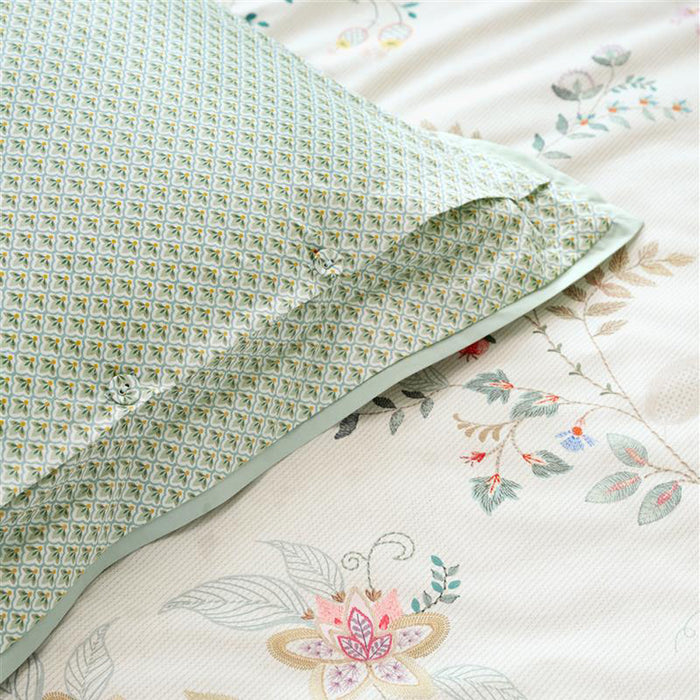 Pip Studio Kili Flower Dekbedovertrek 240 x 200/220 cm - Wit