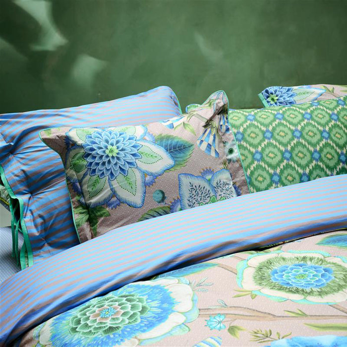 Pip Studio Viva La Vida Dekbedovertrek 140 x 200/220 cm - Blauw