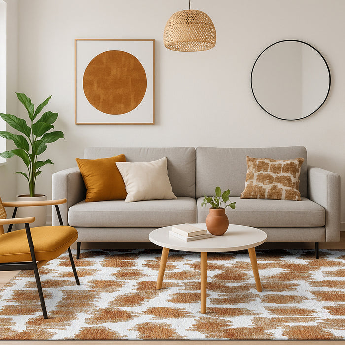 Lola & Moi Ikat Vloerkleed 240 x 340 cm - Golden Sand