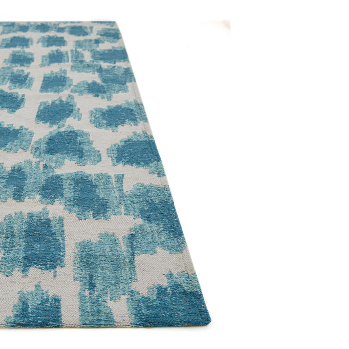 Lola & Moi Ikat Vloerkleed 80 x 150 cm - Summer Blue