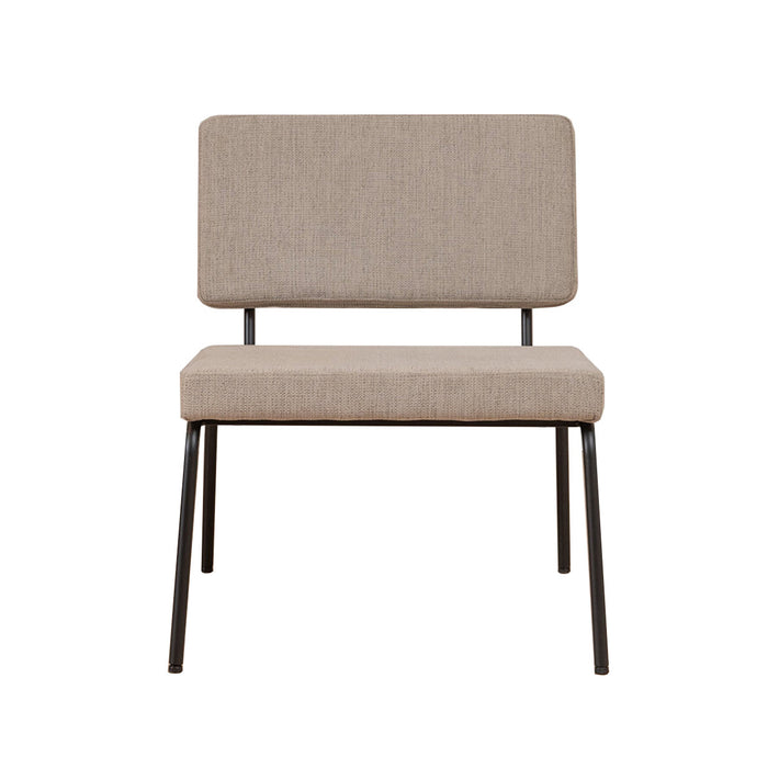 Bronx71 Scandinavische fauteuil en hocker Espen taupe gerecyclede stof