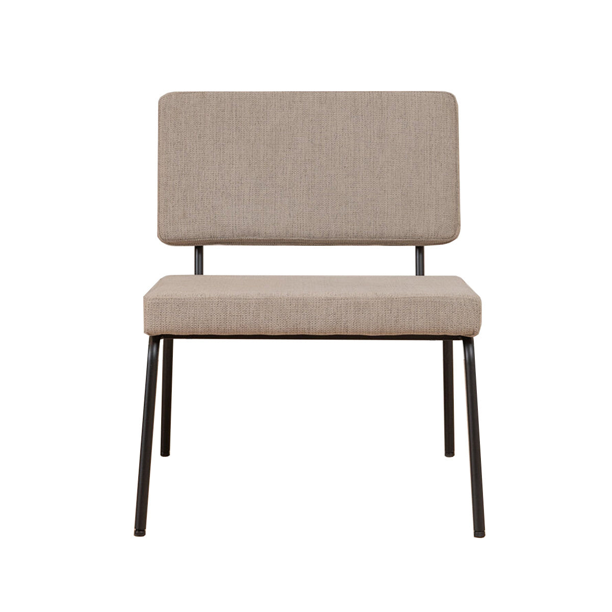 Bronx71 Scandinavische fauteuil en hocker Espen taupe gerecyclede stof