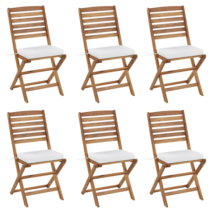 Beliani - TOLVE - Zitkussen set van 6 - Gebroken wit - Polyester