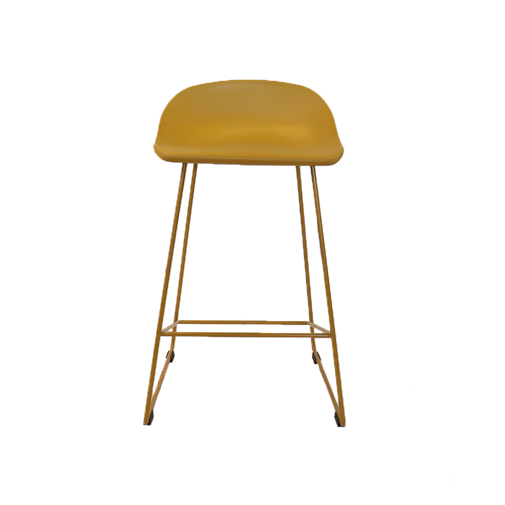 Livin24 Scandinavische Barkruk Ellen geel 66cm