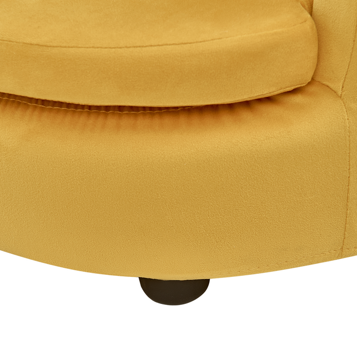 Beliani - VEGA - Kinderstoel - Mosterdgeel - Fluweel