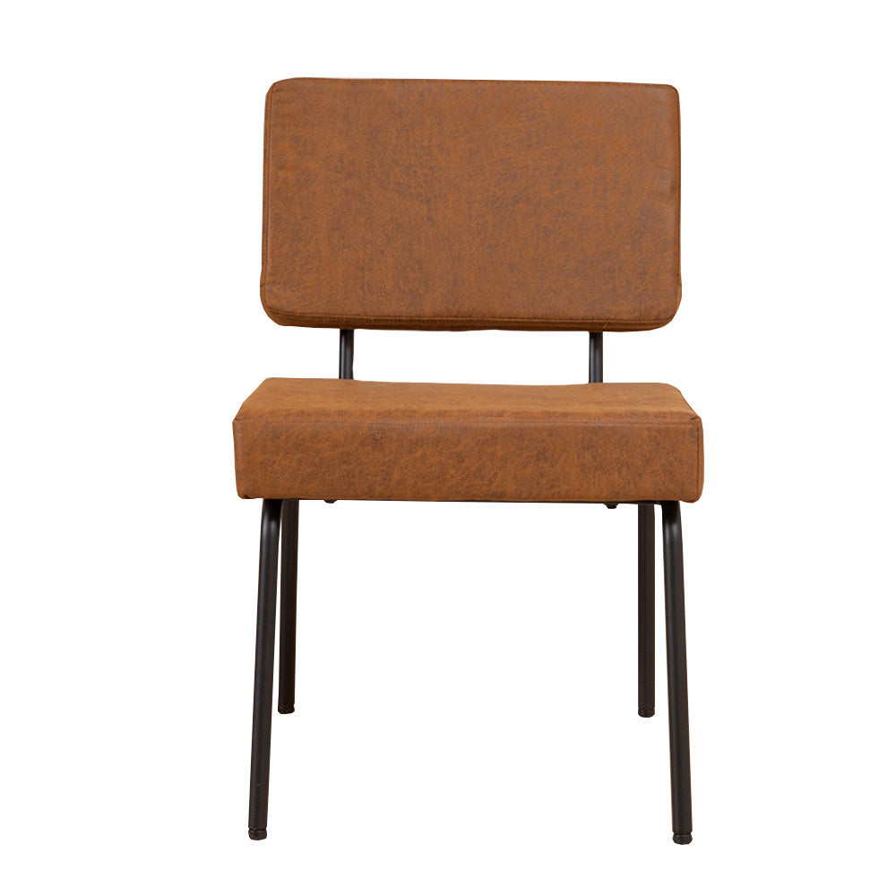 Bronx71 Industriële eetkamerstoel Espen cognac eco-leer -