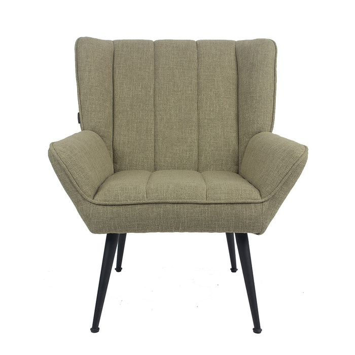 Bronx71 Fauteuil City linnen olijfgroen
