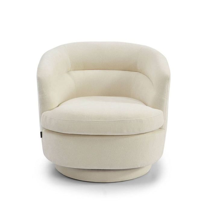Bronx71 Scandinavische fauteuil Valerie draaibaar chenille off white