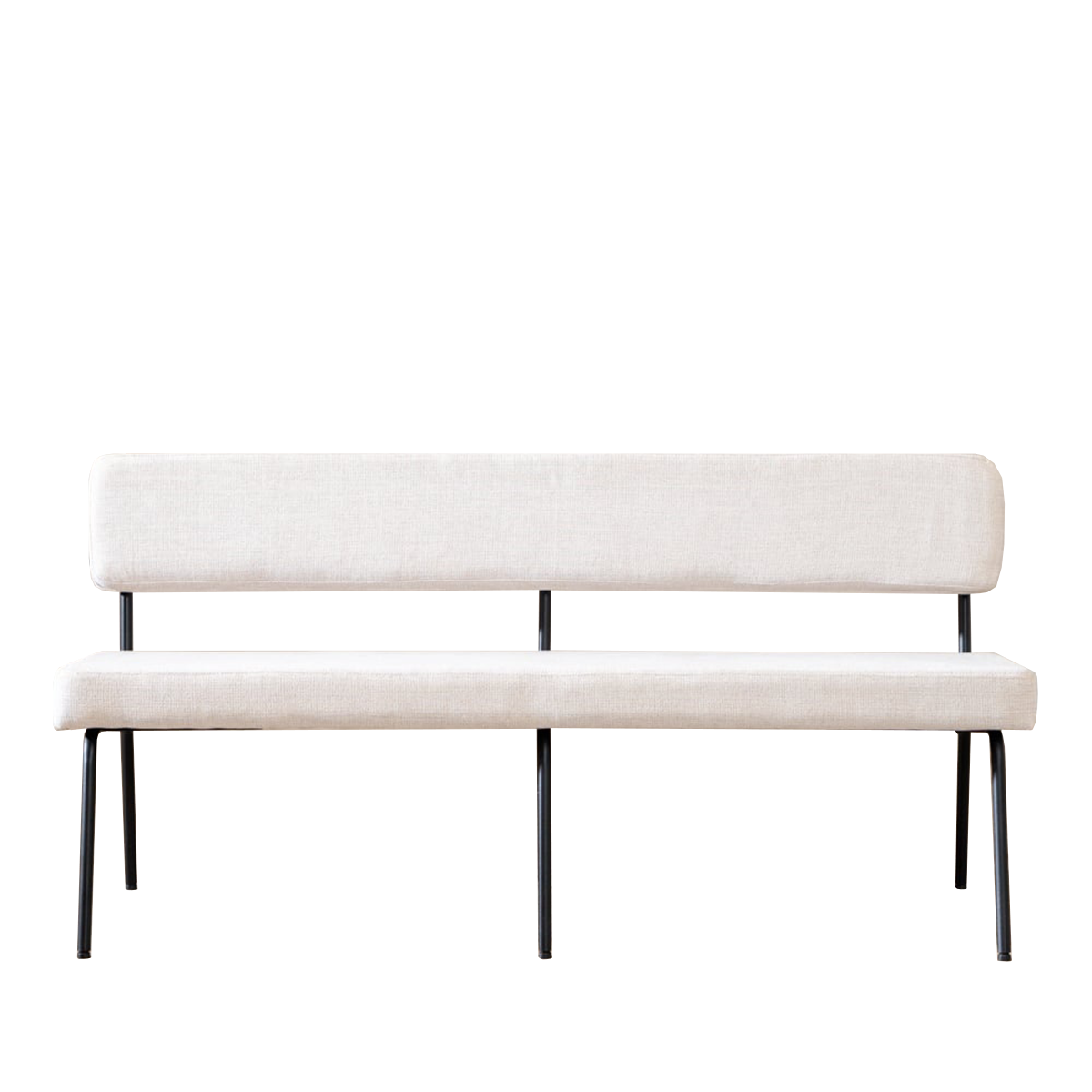 Bronx71 Scandinavische eetkamerbank Espen beige gerecyclede stof 160