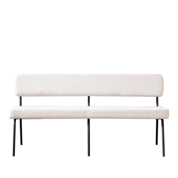 Bronx71 Scandinavische eetkamerbank Espen beige gerecyclede stof 160