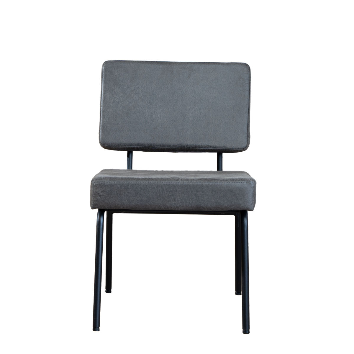 Bronx71 Industriële eetkamerstoel Espen antraciet eco-leer