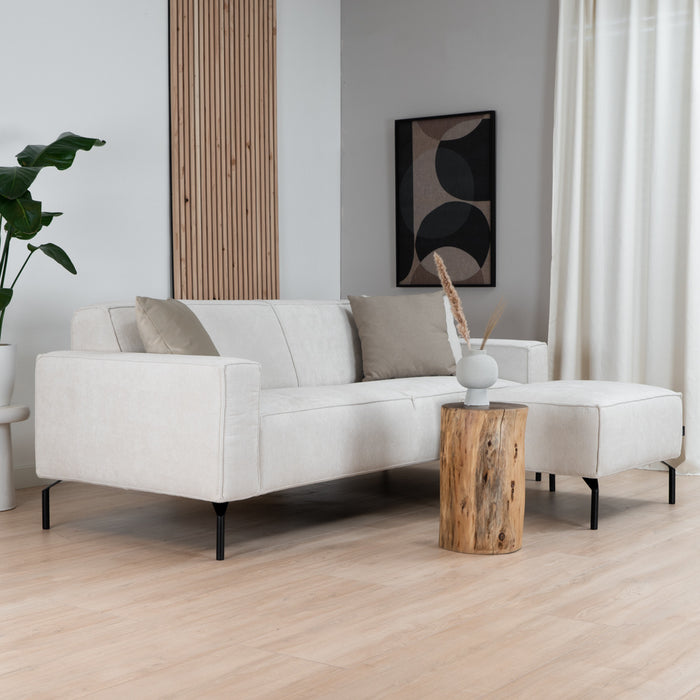 Bronx71 3-zitsbank Kansas stof gemêleerd beige