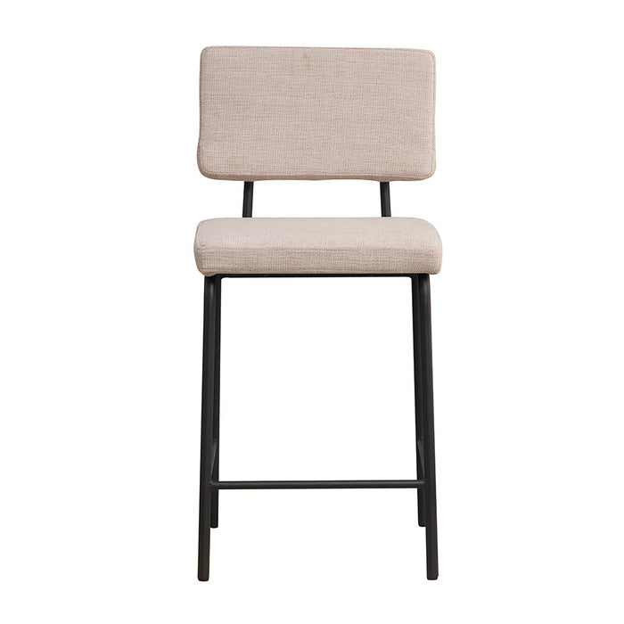 Bronx71 Scandinavische barkruk Espen beige gerecyclede stof 64-77 cm -