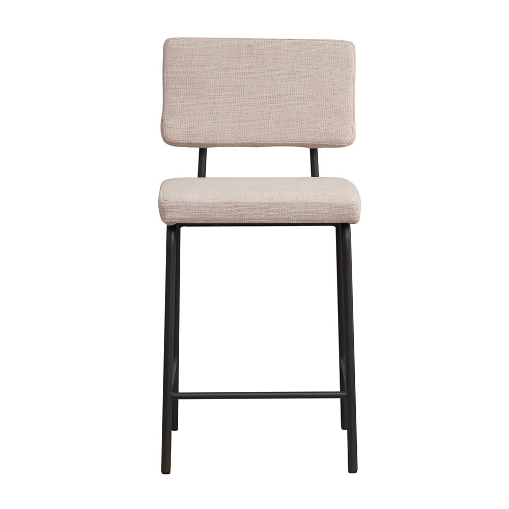 Bronx71 Scandinavische barkruk Espen beige gerecyclede stof 64-77 cm