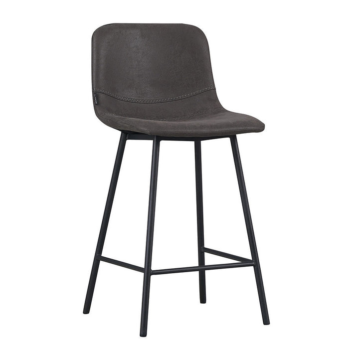 Bronx71 Industriële barkruk Mikky antraciet leer 68 - 79 cm -