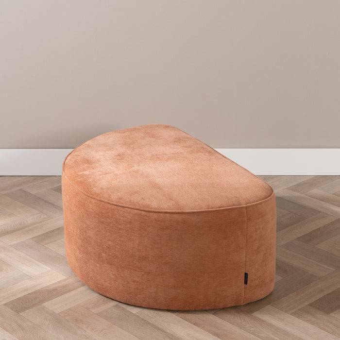 Bronx71 Hocker Neso halve maan stof gemêleerd terracotta