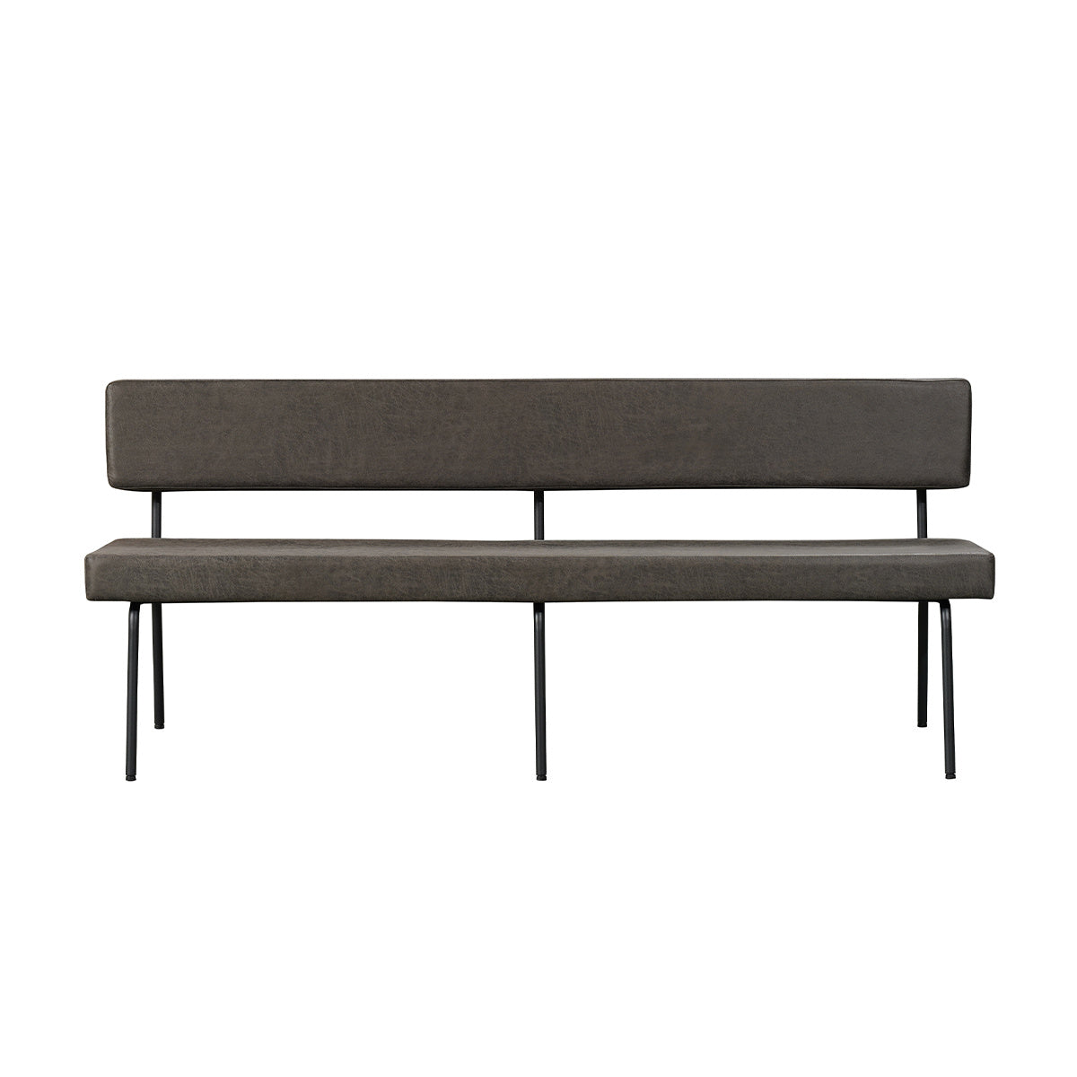 Bronx71 Industriële eetkamerbank Espen antraciet eco-leer 190 cm