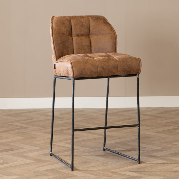 Bronx71 Industriële barkruk Abel cognac 82 cm