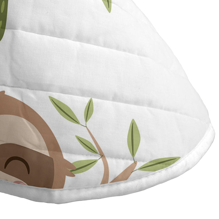 Happy sloth Sprei Moshi Moshi, Veelkleurig, 100% Katoen (buitenkant) 100% Polyester (vulling), de kwaliteit van 150 TC