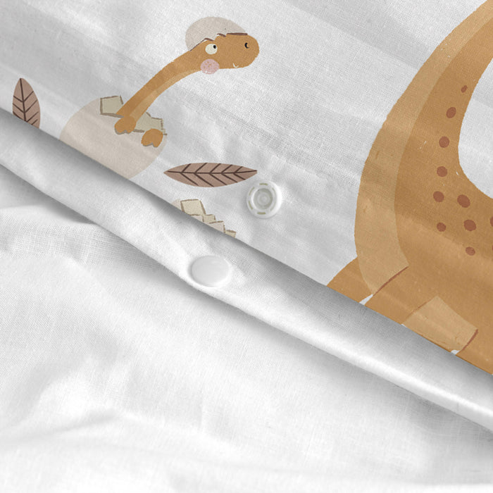 Dino family Dekbedovertrek 2-delig 180x220 cm (Bed 105) Moshi Moshi, Veelkleurig, 100% katoen, de kwaliteit van 150 TC