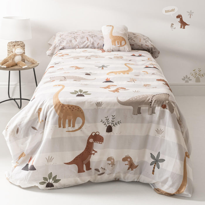 Dino family Dekbedovertrek 2-delig 180x220 cm (Bed 105) Moshi Moshi, Veelkleurig, 100% katoen, de kwaliteit van 150 TC
