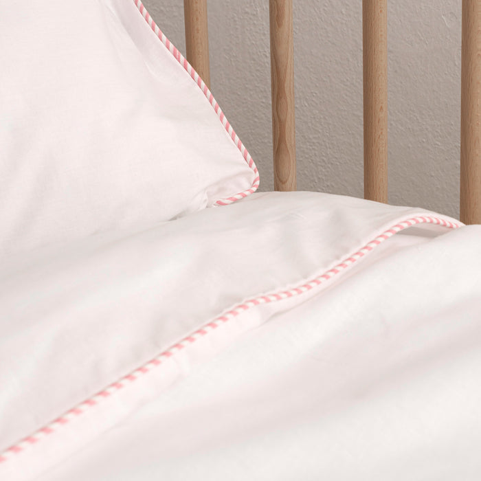Essential Dekbedovertrek 2-delig 100x135 cm (Wieg) Roze Basic Kids, Rosa, 100% katoen, de kwaliteit van 150 TC
