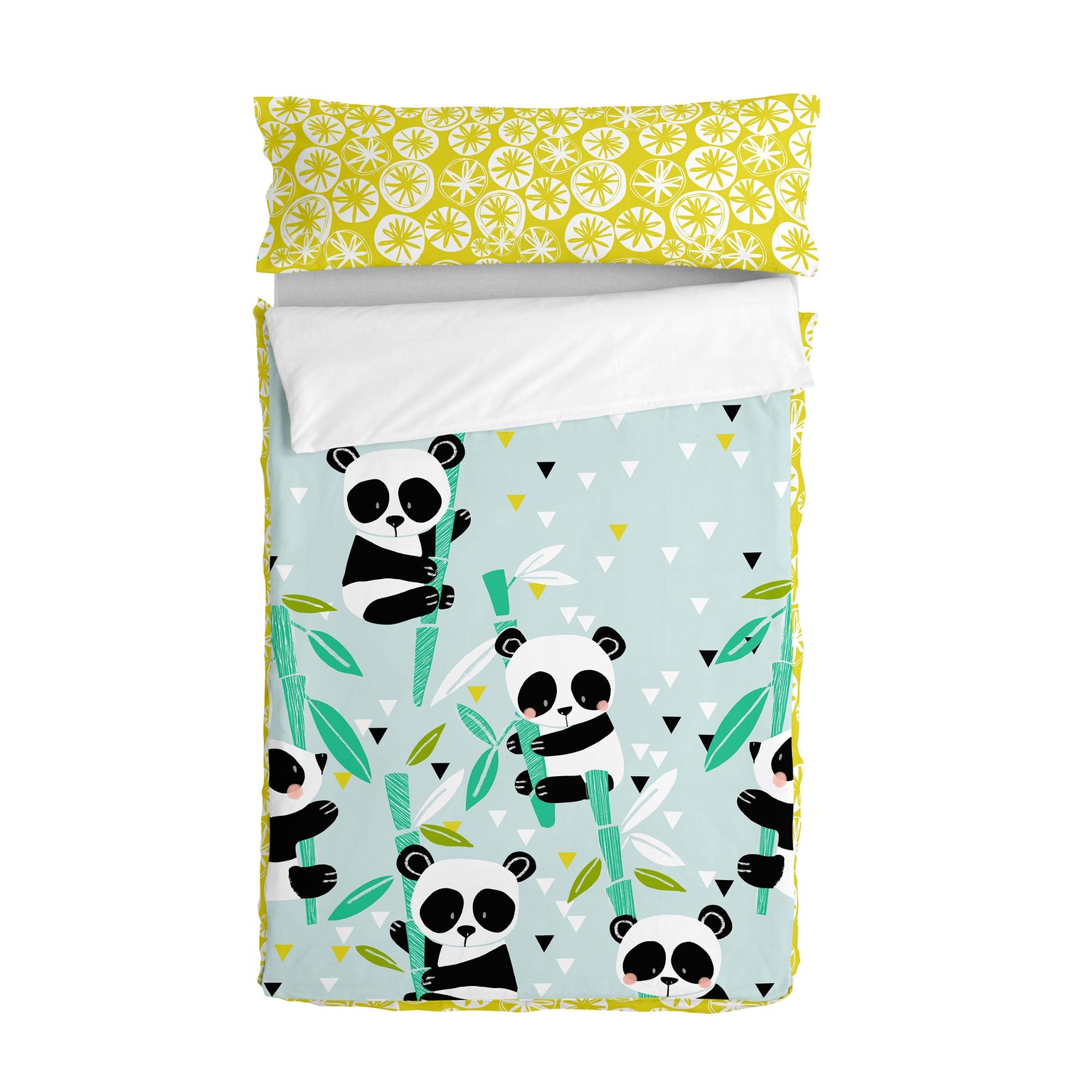 Panda garden blue Noordse tas Moshi Moshi, Blauw, 100% Katoen (buitenkant) 100% Polyester (vulling), de kwaliteit van 150 TC