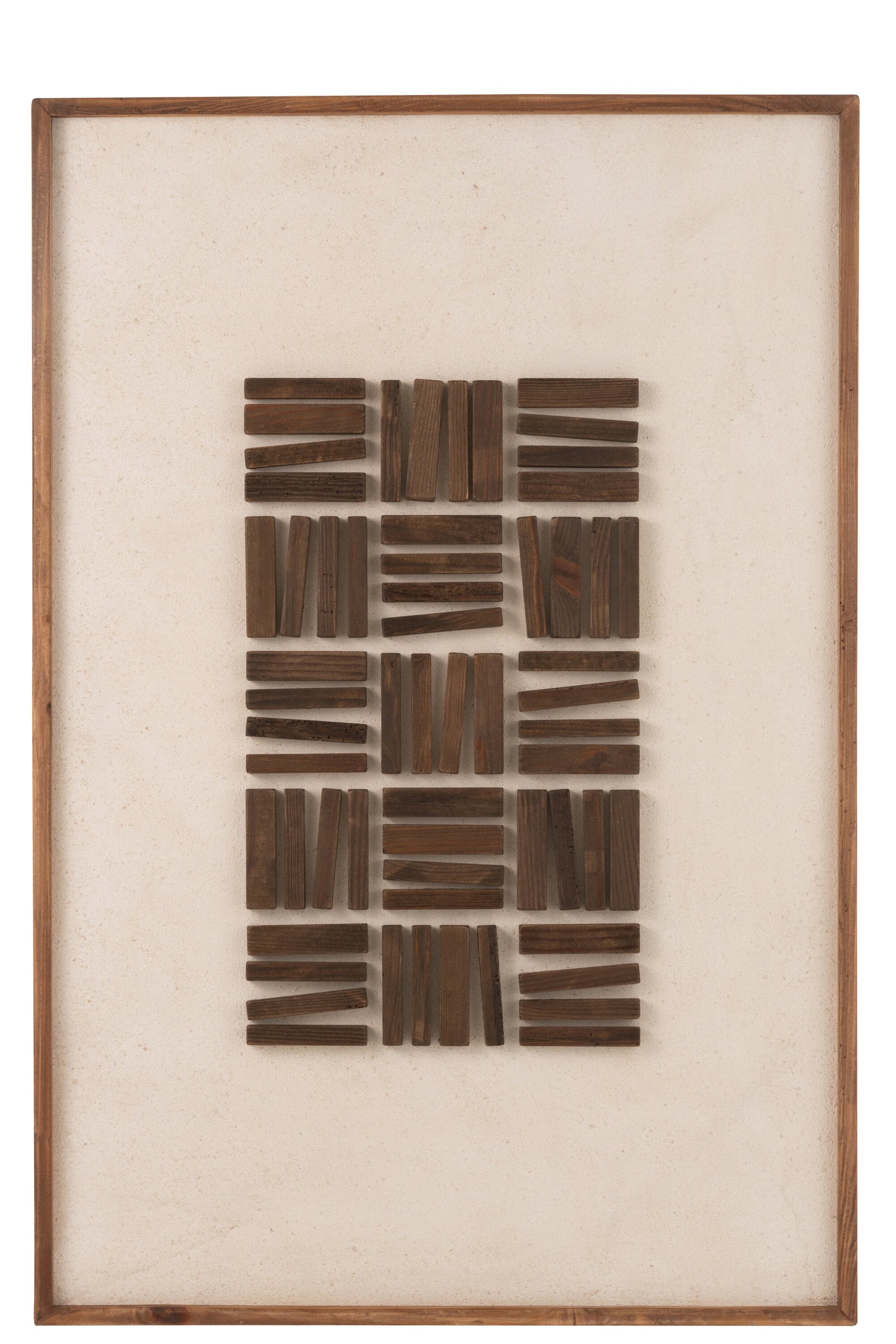 J-Line wanddecoratie John - dennenhout|canvas - naturel