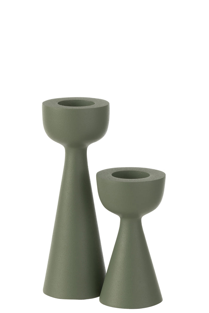 J-Line kaarshouder Kegel - aluminium - groen - large