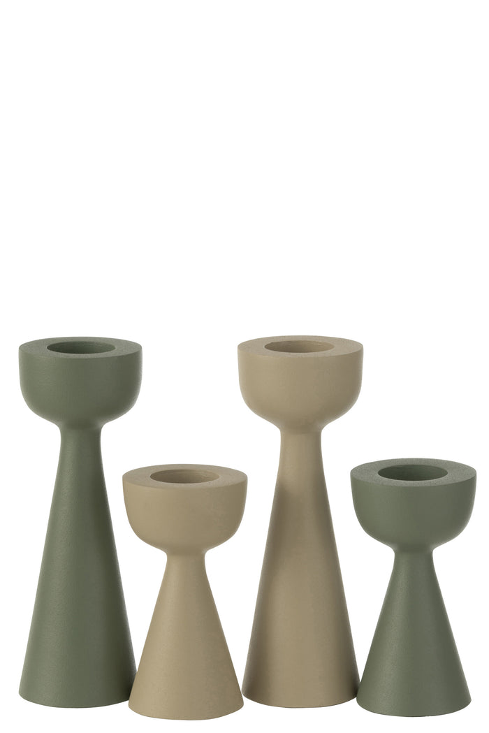 J-Line kaarshouder Kegel - aluminium - ivoor - large