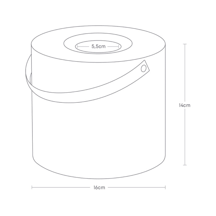 Yamazaki Tissuebox Rond met Handvat - Tower - Wit