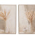 J-Line schilderij Pampas - canvas|hout - beige - 2 stuks