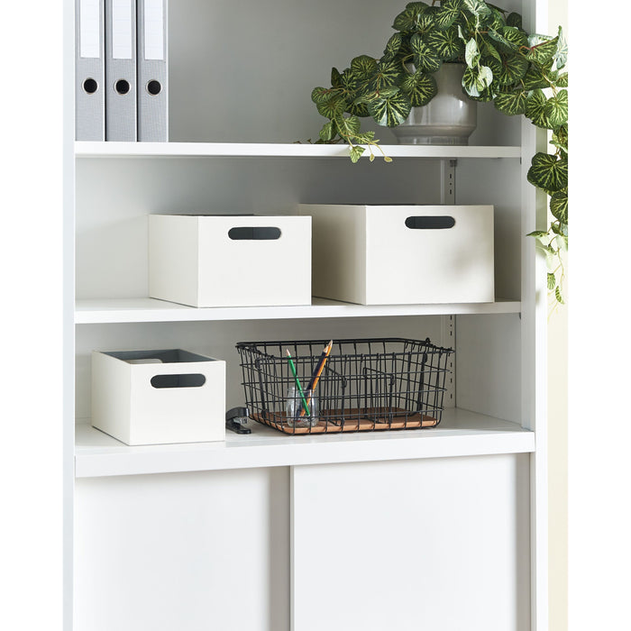 Beliani - LARSA - Opbergdozen set van 3 - Beige - Kunstleer