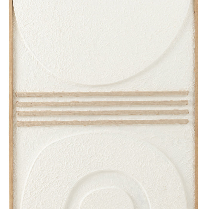 J-Line schilderij Thibault - papier - wit|beige