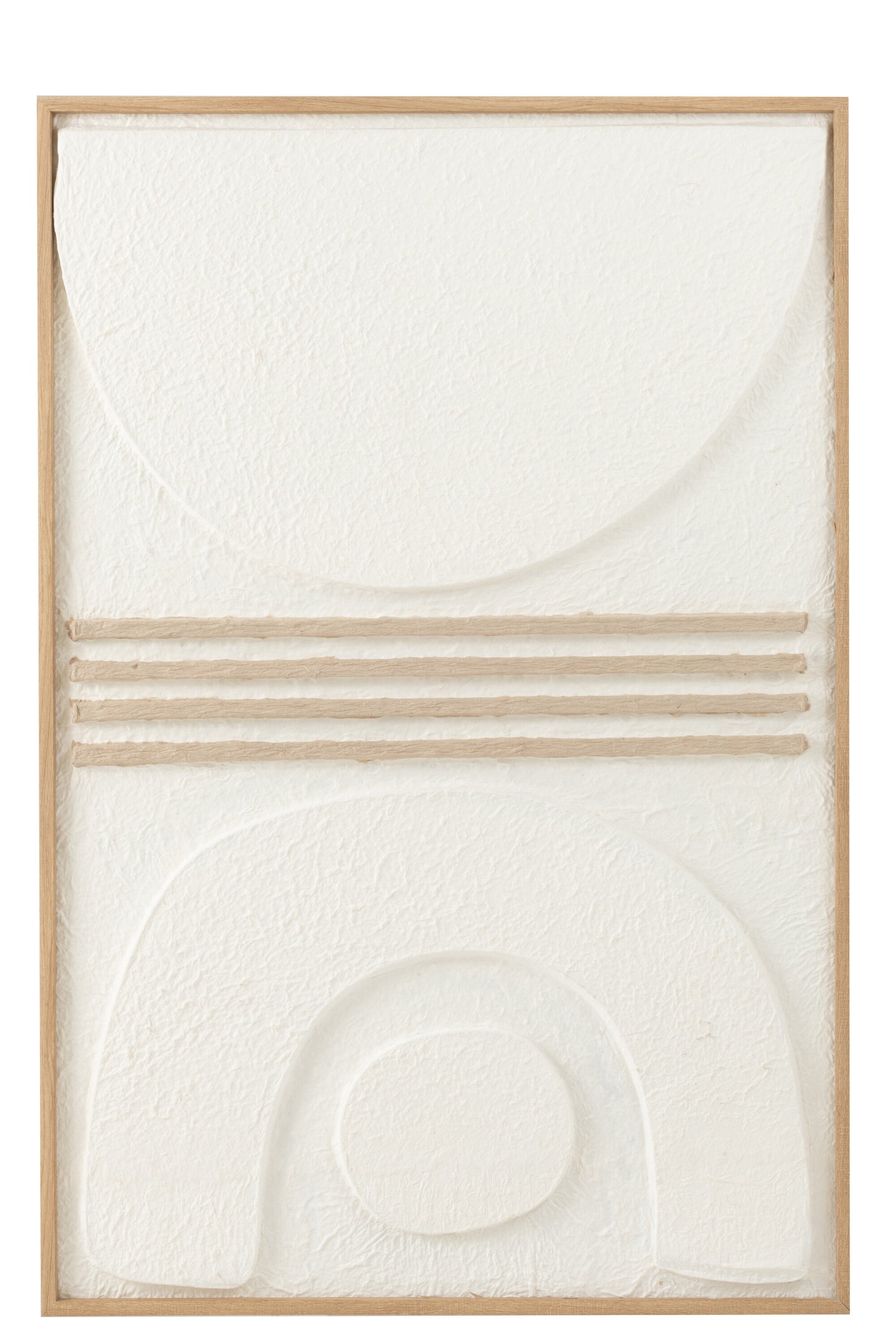J-Line schilderij Thibault - papier - wit|beige