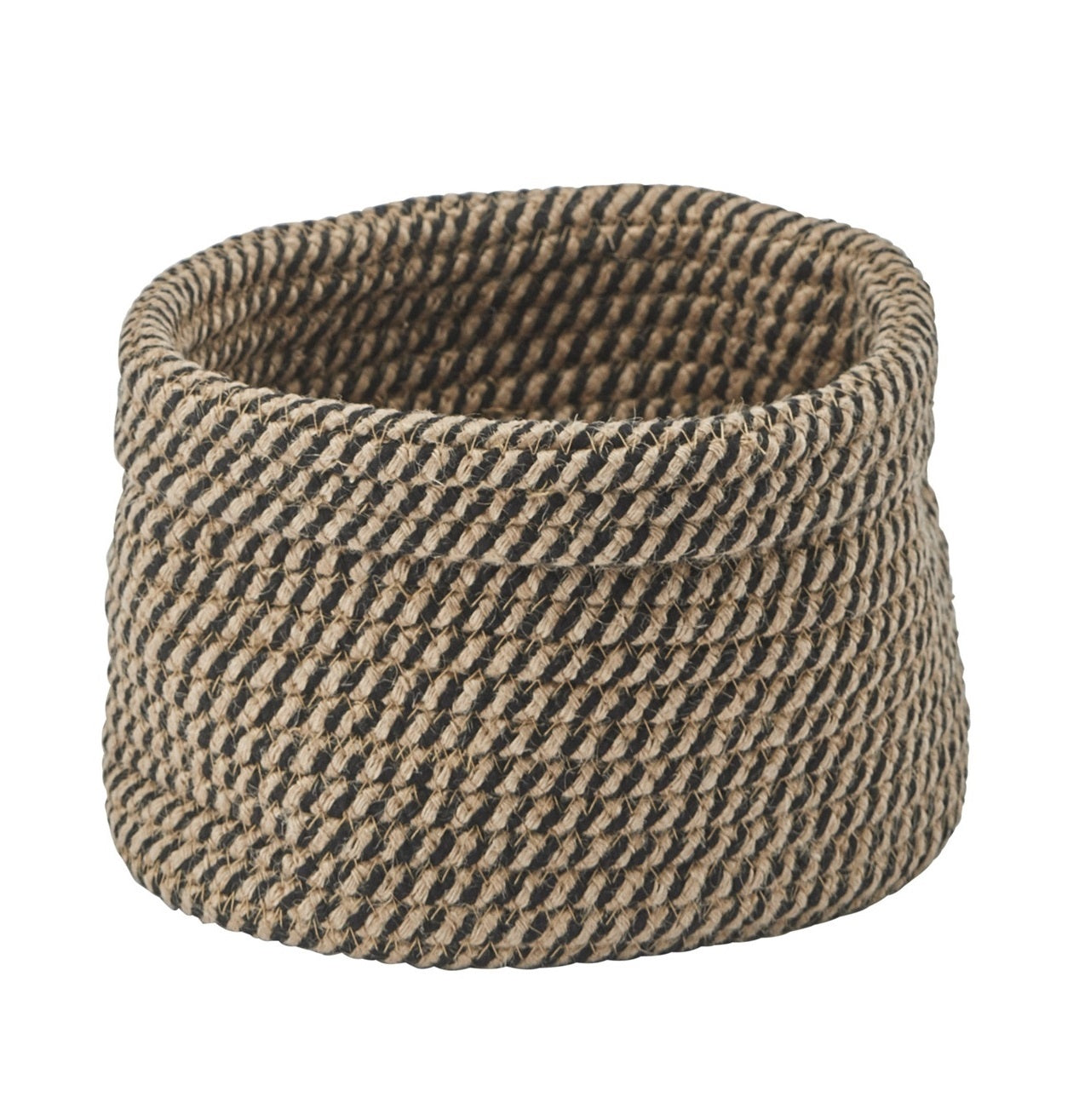 Rena Opbergmand Linen Small | Zwart | Beige | Katoen | Polyester