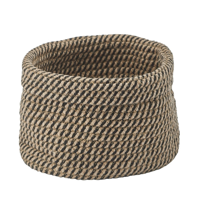 Rena Opbergmand Linen Small | Zwart | Beige | Katoen | Polyester